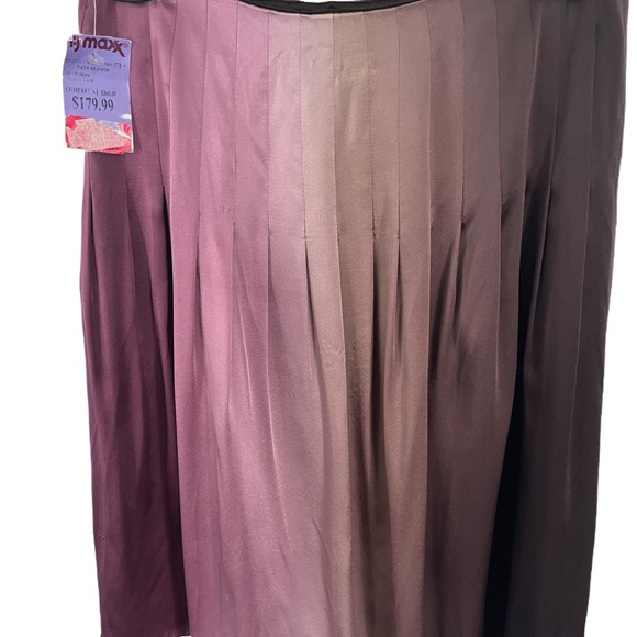 Pleated Kay Unger Silk Ombré Skirt - Picture 2 of 4